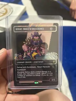 Bebop, Skull & Crossbones, MTG (Borderless) (Surge Foil) - Pixel Art - TMC - NM - Image 1