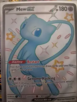 2024 POKEMON PAF Mew Ex #216 EN-PALDEAN FATES SHINY ULTRA RARE - Image 2