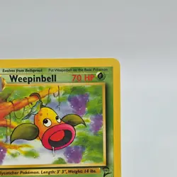 Pokemon TCG Weepinbell 64/130 Base Set 2 Uncommon Non Holo Card LP - Image 4