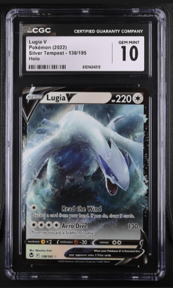 CGC 10 Lugia V #138 2022 Pokemon Sword & Shield Silver Tempest - Image 1