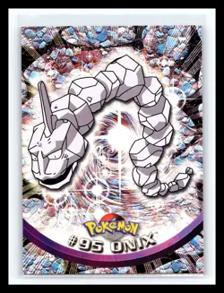 💥 ONIX 1999 Topps Pokemon TV Non Holo Animation 1st Series Blue Logo # 95 - Image 1