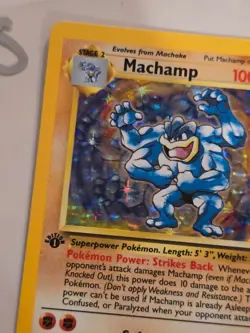 😻 Pokemon MACHAMP * 1st Edition * Base Set 8/102 * HOLO * LP (S) - Image 2