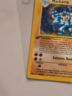 😻 Pokemon MACHAMP * 1st Edition * Base Set 8/102 * HOLO * LP (S) - Image 5