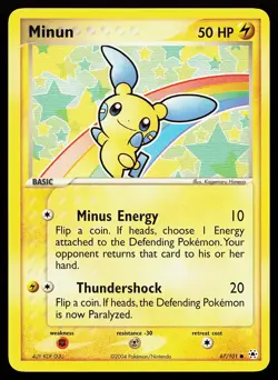 Minun 67/101 Common Hidden Legends Pokemon Card - Image 1