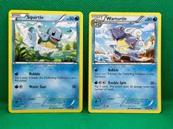 Pokemon Tcg Squirtle 14/101 & Wartortle 15/101 Plasma Blast Non Holo - Image 1