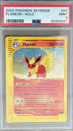 FLAREON H7/H32 PSA 9 2003 SKYRIDGE E-READER HOLO POKEMON CARD ENGLISH - Image 1