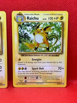 Pokemon Tcg Pikachu 35/108 & Raichu 36/108 XY Evolutions Non Holo - Image 3