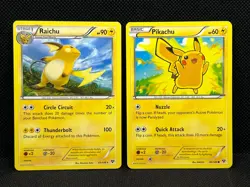 Pokemon Tcg Raichu 43/146 & Pikachu 42/146 XY Base Set Non Holo - Image 1