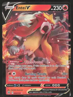 Entei V 022/172 Ultra Rare Pokemon TCG SWSH09: Brilliant Stars NM - Image 1