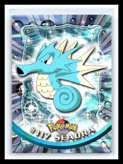 💥 SEADRA 1999 Topps Pokemon TV Non Holo Animation 1st Series Blue Logo # 117 - Image 1