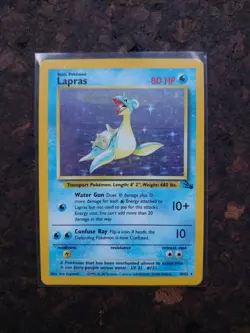 Lapras 10/62 Holo, Rare, Fossil, Unlimited, Pokemon card + Lapras 25/62 - Image 4