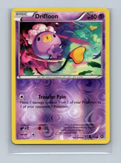 Drifloon 46/114 Common Steam Siege Pokemon Reverse Holo Lightly Played - Image 1
