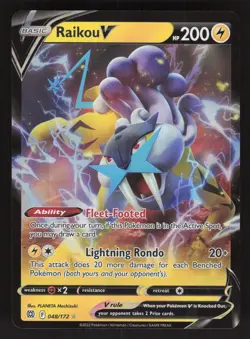 Raikou V 048/172 Pokemon TCG SWSH09: Brilliant Stars NM - Image 1