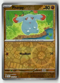 Phanpy 102/191 Common Surging Sparks Pokemon Reverse Holo Near Mint - Image 1