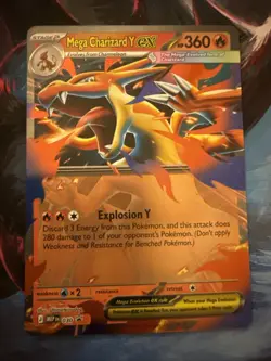 Mega Charizard Y Ex Pokemon MEP 030 Black Star Promo NM Mint - Image 1