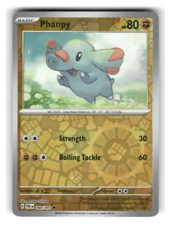 Phanpy 048/091 Common Paldean Fates Pokemon Reverse Holo Near Mint - Image 1