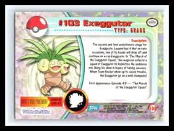 💥 EXEGGUTOR 1999 Topps Pokemon TV Non Holo Animation 1st Series Blue Logo # 103 - Image 2