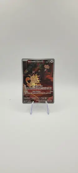 Pokemon TCG: TeamRocket's Meowth 203/182 Illustration Rare- Destined Rivals - NM - Image 2