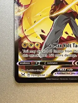 Pokemon TCG Lost Origin Pikachu VMAX TG17/TG30 - Image 3