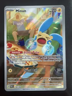 Minun - 194/182 Paradox Rift Illustration Rare Pokemon - NM - Image 1