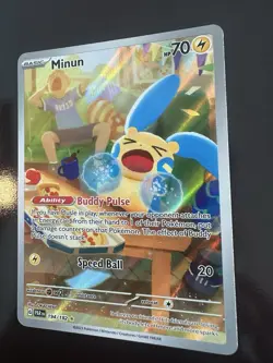 Minun - 194/182 Paradox Rift Illustration Rare Pokemon - NM - Image 2