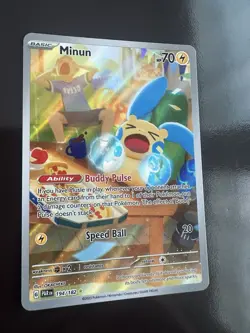 Minun - 194/182 Paradox Rift Illustration Rare Pokemon - NM - Image 3