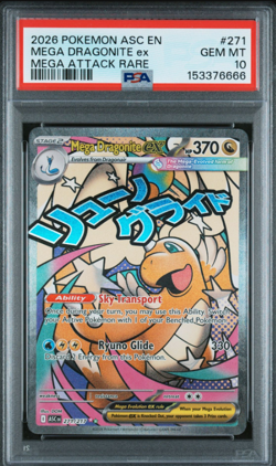 2026 POKEMON ASC EN-ASCENDED HEROES MEGA ATTACK RARE MEGA DRAGONITE EX PSA 10! - Image 1