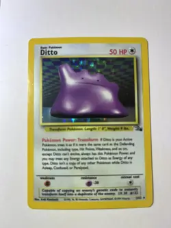 Pokemon TCG Ditto Fossil Holo Rare Card 3/62 Vintage 1999 WOTC NEAR MINT! - Image 3