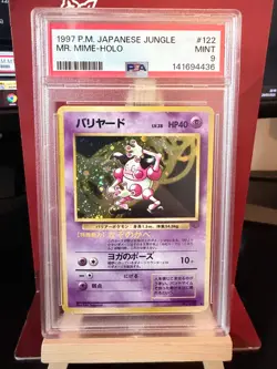 Mr. Mime JP Jungle Japanese 122 PSA 9 MINT Pokemon Card Vintage - Image 1