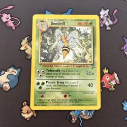 Beedrill 21/130 PL -Vintage Rare Pokemon Card- Base Set 2 (8q) - Image 1