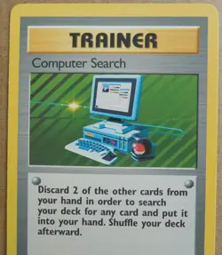 Computer Search 101/130 Rare Non-Holo Base 2 Set Pokemon Trainer Card NM/LP - Image 2