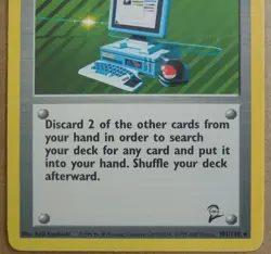 Computer Search 101/130 Rare Non-Holo Base 2 Set Pokemon Trainer Card NM/LP - Image 3