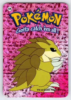 Sandslash #028 Pokemon Vending Prism Holo Sticker Card Nintendo Authentic - Nm - Image 1