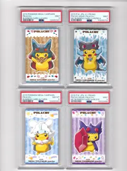 PSA 9 Poncho Pikachu business card Set of 4 Promo 2016 Pokemon Card Japanese - Image 1