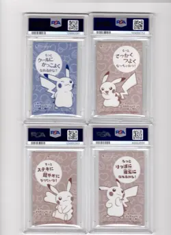 PSA 9 Poncho Pikachu business card Set of 4 Promo 2016 Pokemon Card Japanese - Image 2