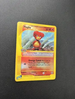 Pokemon Card Expedition Base Set E Series Magby Reverse Holo 52/165 WOTC - Image 3