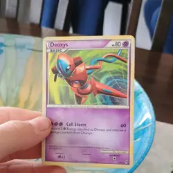 Pokemon Deoxys Shiny Holo Rare SL1 Call of Legends Basic Card HP 80 Cell Storm - Image 1