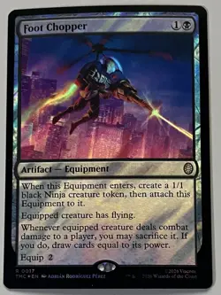 MTG TMNT Eternal Foot Chopper Artifact RARE SURGE FOIL #0017 - Image 1