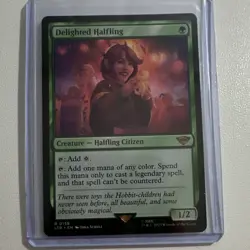 Magic: The Gathering Delighted Halfling LOTR Rare Green Creature 0158 - Image 1