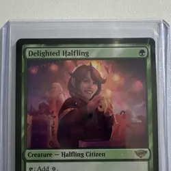 Magic: The Gathering Delighted Halfling LOTR Rare Green Creature 0158 - Image 3