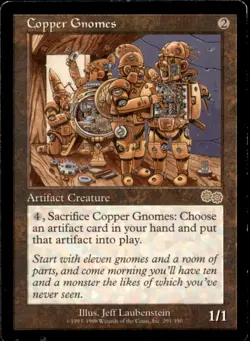 Copper Gnomes LP Light Play Urza's Saga MTG [6250] - Image 1