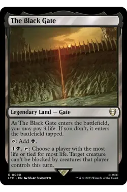 1x MTG The Black Gate - LOTR LTC Rare Land! NM Mint! - Image 1