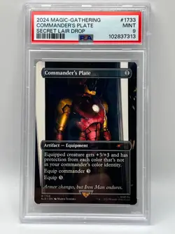 2024 Magic Secret Lair Marvel Commander's Plate #1733 NON-FOIL PSA 9 MINT - Image 1