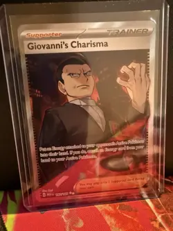 Pokemon TCG - Giovanni's Charisma 197/165 Full Art Trainer Ultra Rare SV:151 NM - Image 1
