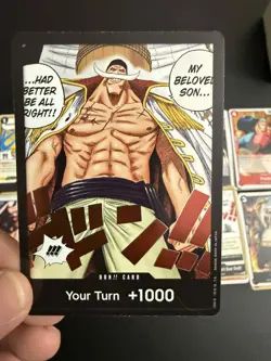 One Piece 1000 Card Bulk Mix (English C/UC/R/L) with White Beard Don!! card. - Image 1