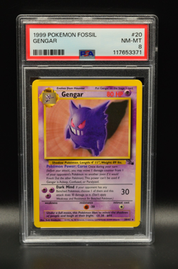 Gengar 1999 Pokemon Unlimited Base Set #20 WOTC PSA 8 Newly Graded - Image 1