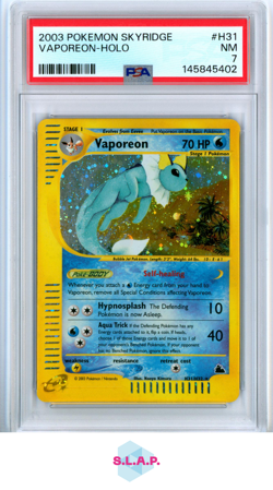 VAPOREON-HOLO POKEMON SKYRIDGE 2003 H31 PSA 7 - Image 1