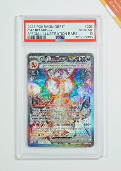 Pokemon PSA 10 Charizard Ex #223 OBF IT Special Illustration Rare 2023 Italiano - Image 1
