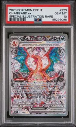Pokemon PSA 10 Charizard Ex #223 OBF IT Special Illustration Rare 2023 Italiano - Image 2