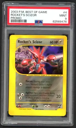 Pokemon Cards - PSA 9 Rocket's Scizor 4 - Best of Game Promo - MINT PSA9 - Image 1